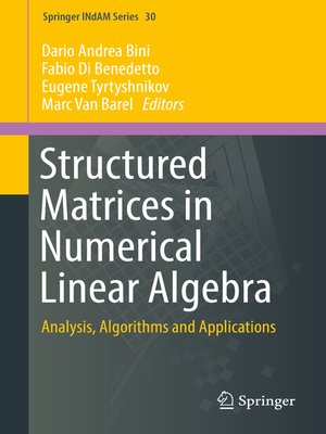 cover image of Structured Matrices in Numerical Linear Algebra
